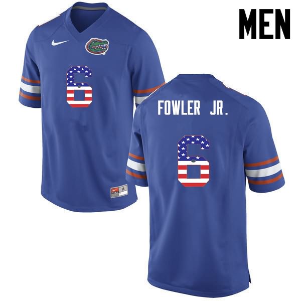 Men's NCAA Florida Gators Dante Fowler Jr. #6 Stitched Authentic USA Flag Fashion Nike Blue College Football Jersey HZT5665ST